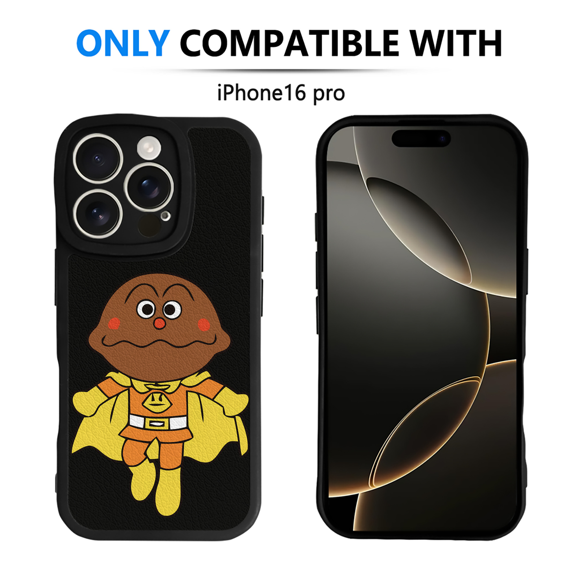 （画像用） アンパンマン Anpanman 【iPhone 16シリーズ対応】シリコンスマホケース（レザー調） 材質：シリコン